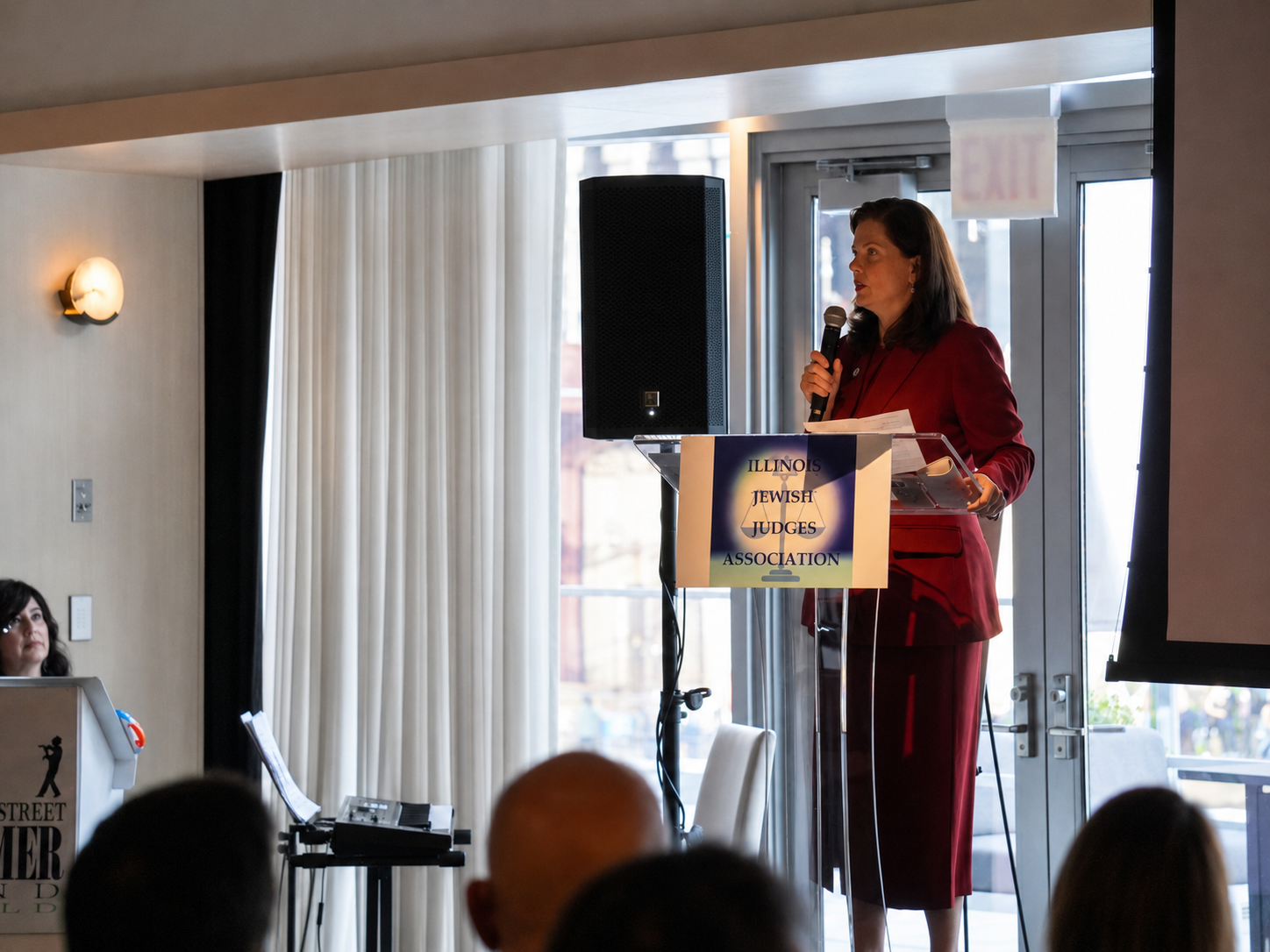SA Burke speaking at Illinois Jewish Judges Association award ceremony
